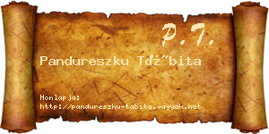 Pandureszku Tábita névjegykártya